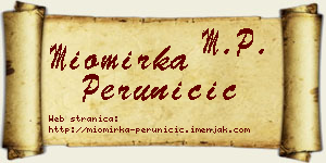 Miomirka Peruničić vizit kartica